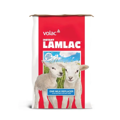 A red bag of Volac Instant Lamlac ewe milk replacer