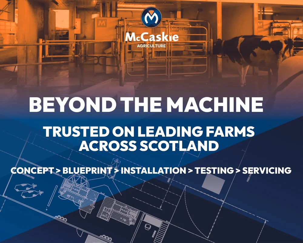Cover of the McCaskie Beyond the Machine brochure, reading concept, blueprint, installation, testing, servicing