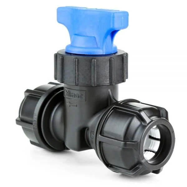 Philmac inline stopcock valve for polyethylene pipe