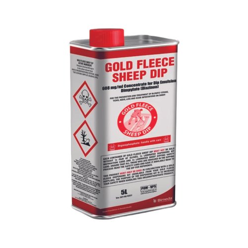 Gold Fleece sheep dip container
