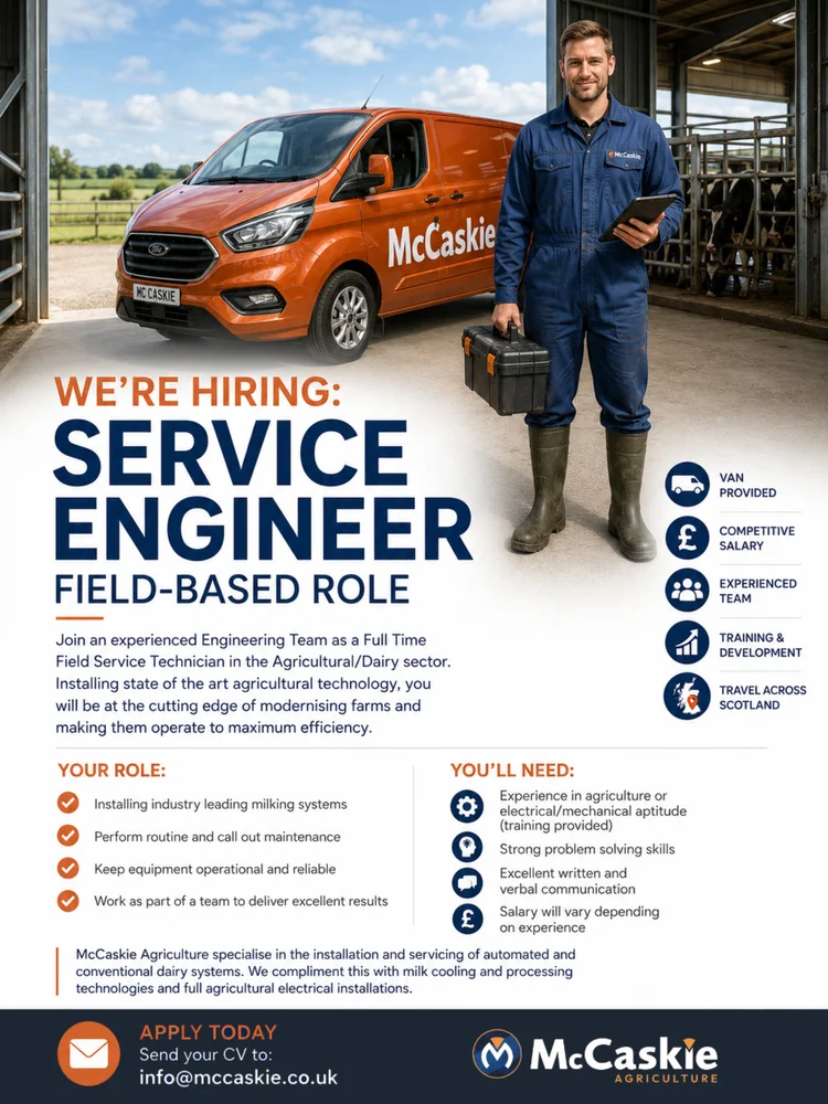 McCaskie Field Service Engineer job advert, 2026