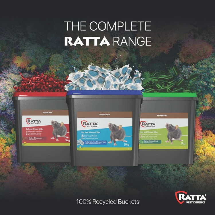 Three tubs of Downland Ratta Pest Defence rodenticide