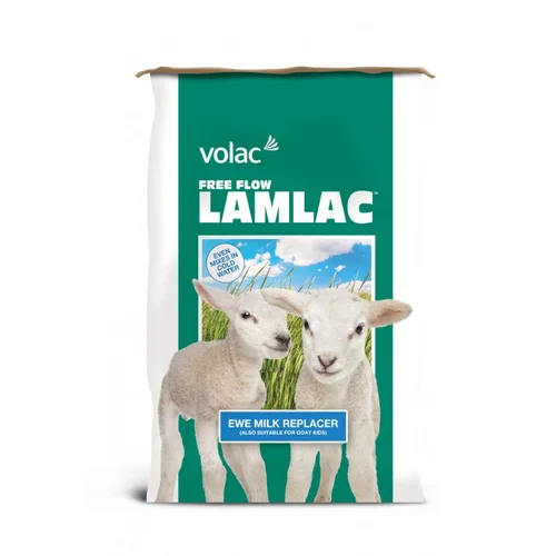 A green bag of Volac Free Flow Lamlac ewe milk replacer