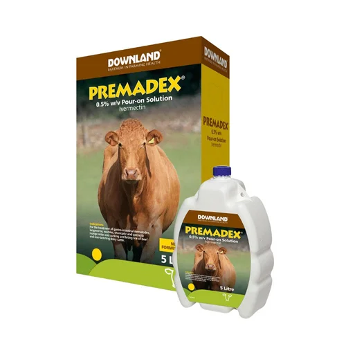 Premadex pour-on solution container