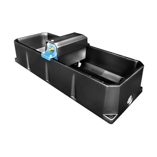 Paxton WT75-R black plastic rectangular drinking trough with service box cover
