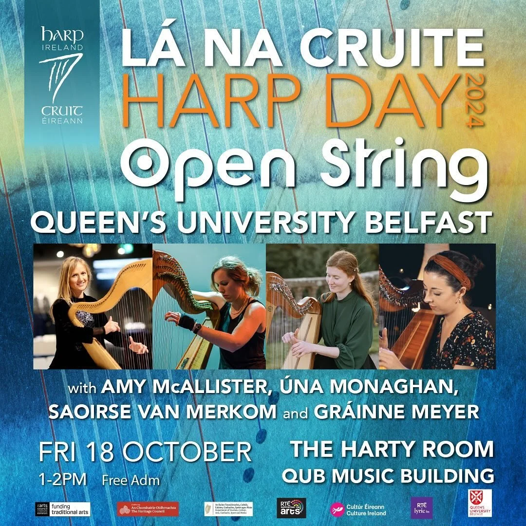 How many harp players can we get in the Harty Room, QUB?

Harp players - I am hosting &ldquo;Open String&rdquo; at Queen&rsquo;s University Belfast on Friday 18 October for National Harp Day. 1-2pm.

It&rsquo;s an informal &ldquo;in the round&rdquo; 