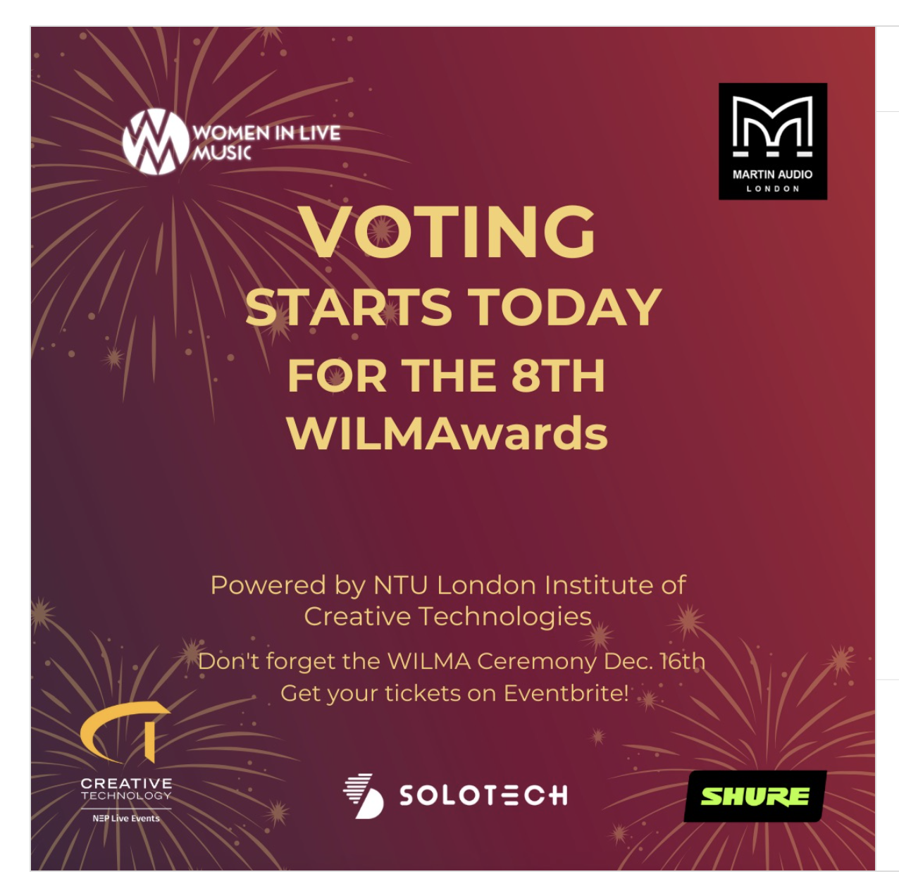 Úna Monaghan nominated for Front of House Sound Engineering award