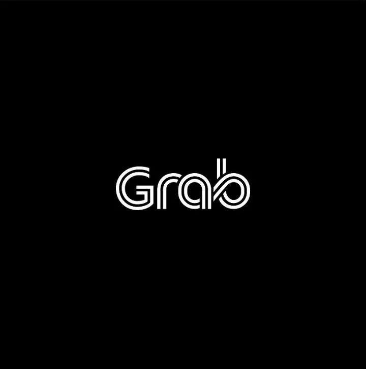The Grab logo in white on a black background.
