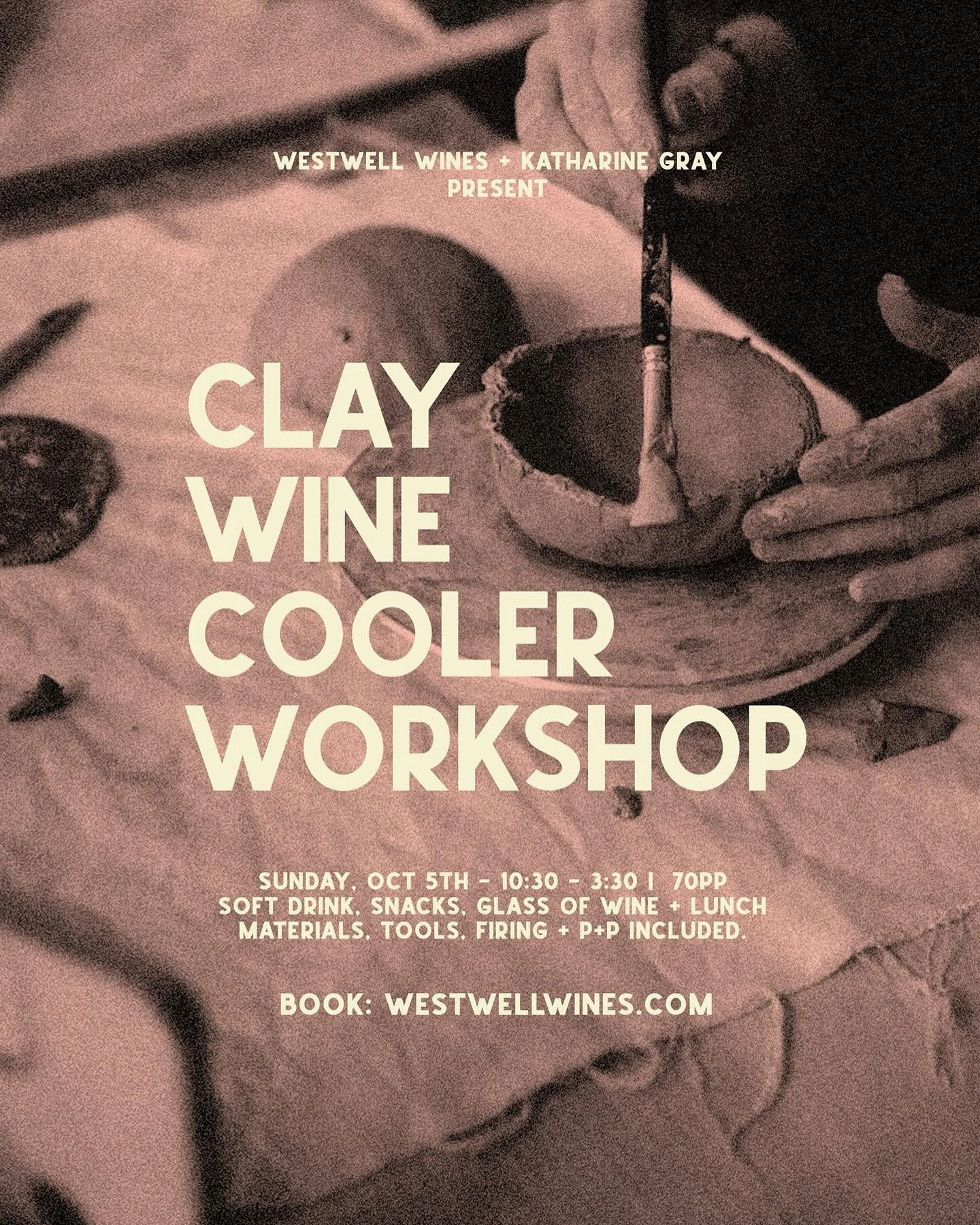 A Day of Clay, Wine &amp; Vineyard Inspiration
Join @westwellwines and @katharine_gray_ceramics for a hands-on day of creativity, wine, and delicious food in the heart of the vineyard.

Your autumn morning begins with an introduction to the ceramic p