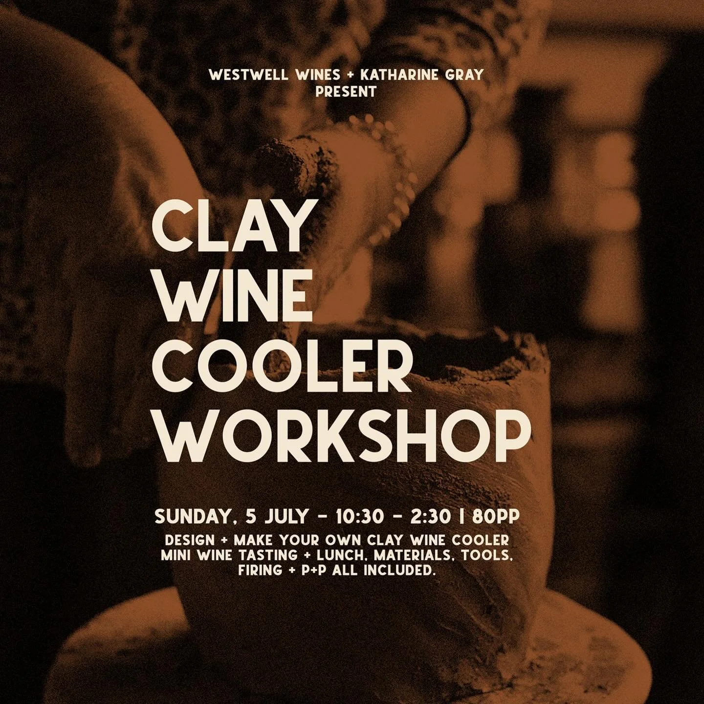 Summer feels&hellip; 

Sun-soaked afternoons, rows of vines stretching into the horizon, and clay beneath your fingertips 🍇✨

This summer back by popular demand, we&rsquo;re bringing together two of our favourite things&mdash;clay and wine&mdash;for