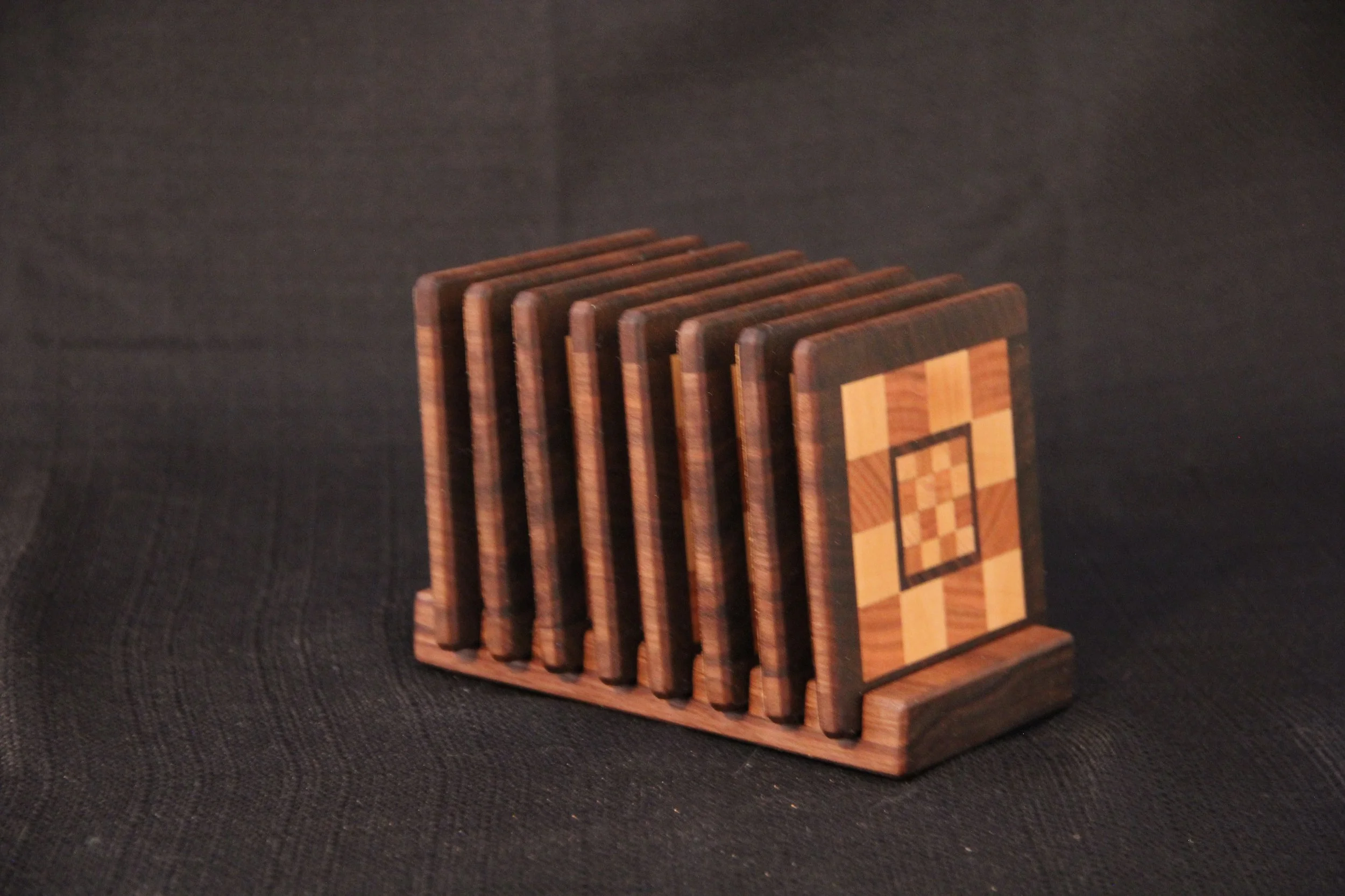 Walnut, Maple, Cherry with Walnut Holder