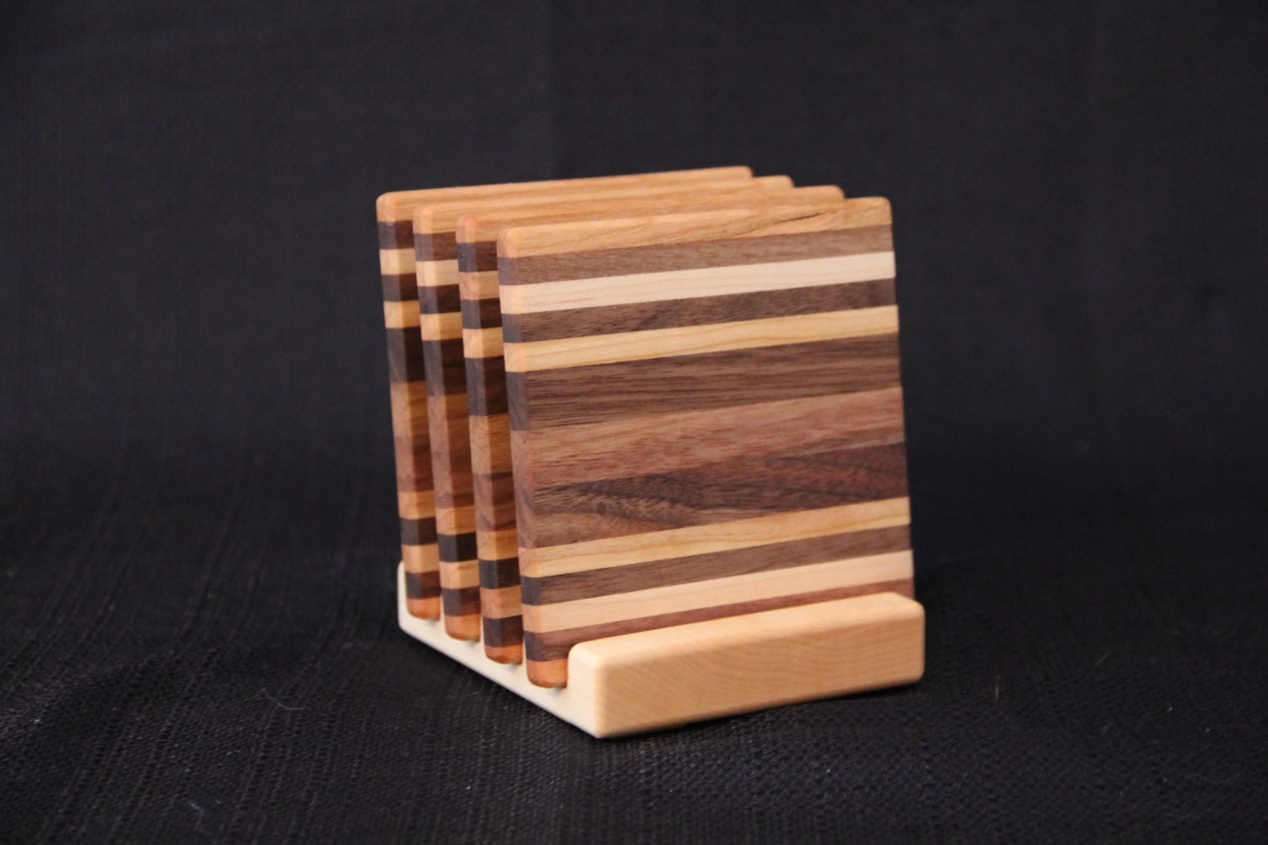 Cherry, Walnut, Maple with Maple Holder