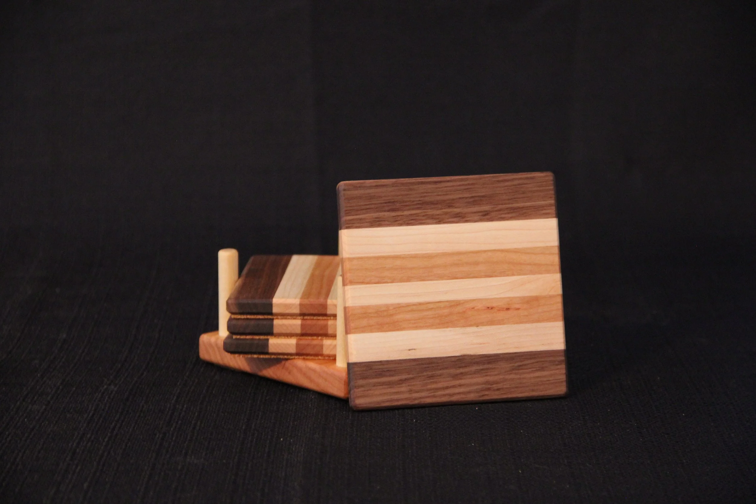 Walnut, Maple, Cherry with Cherry Holder