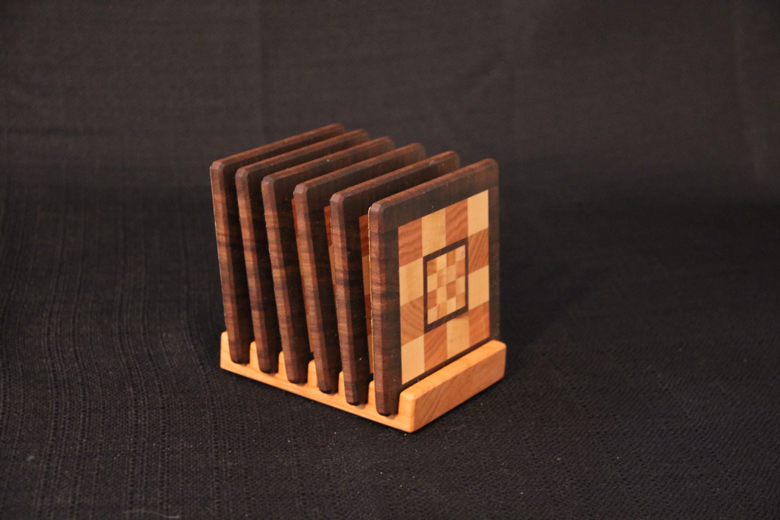 Walnut, Maple, Cherry with Cherry Holder