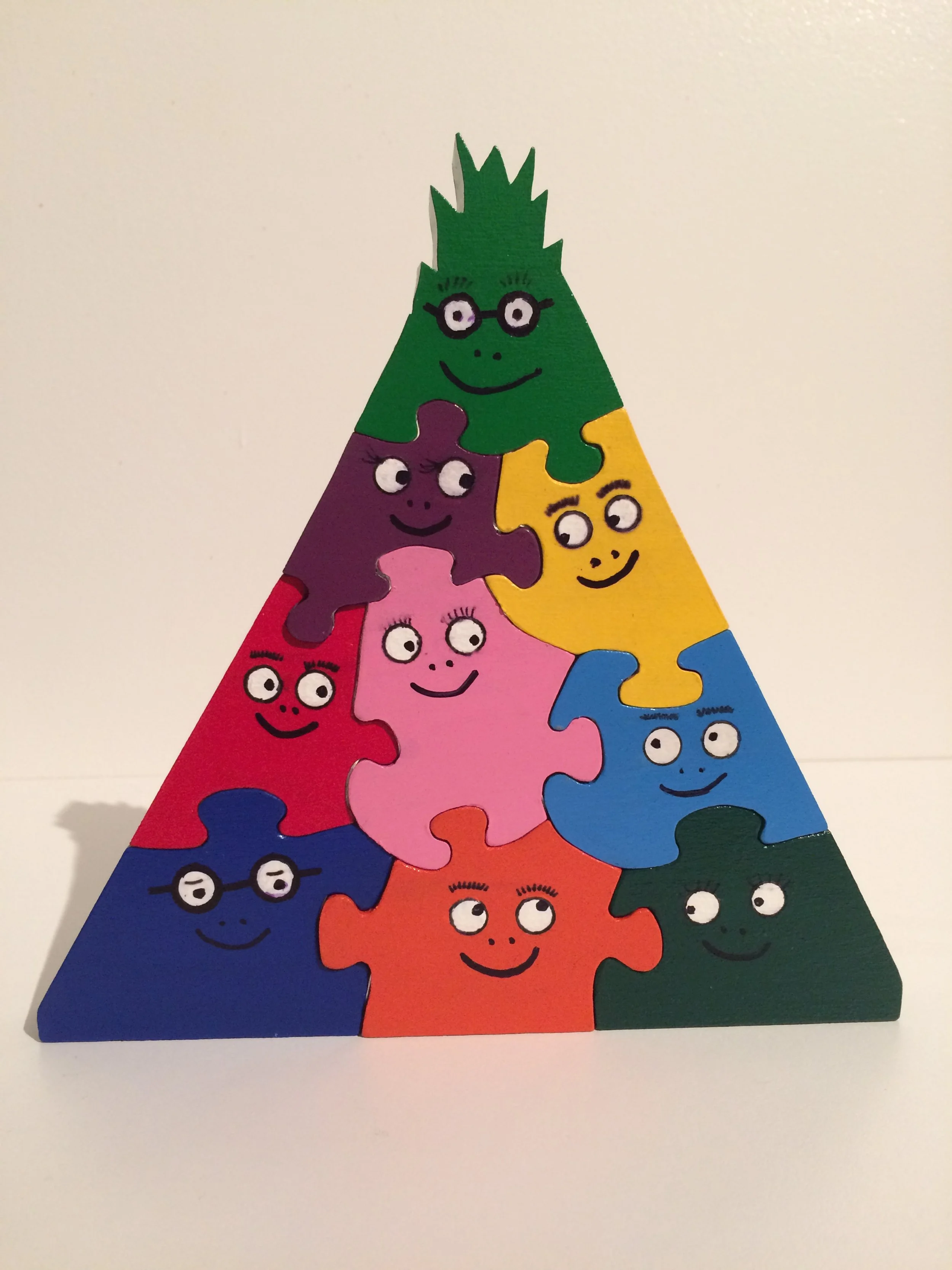Triangle Puzzle with Faces