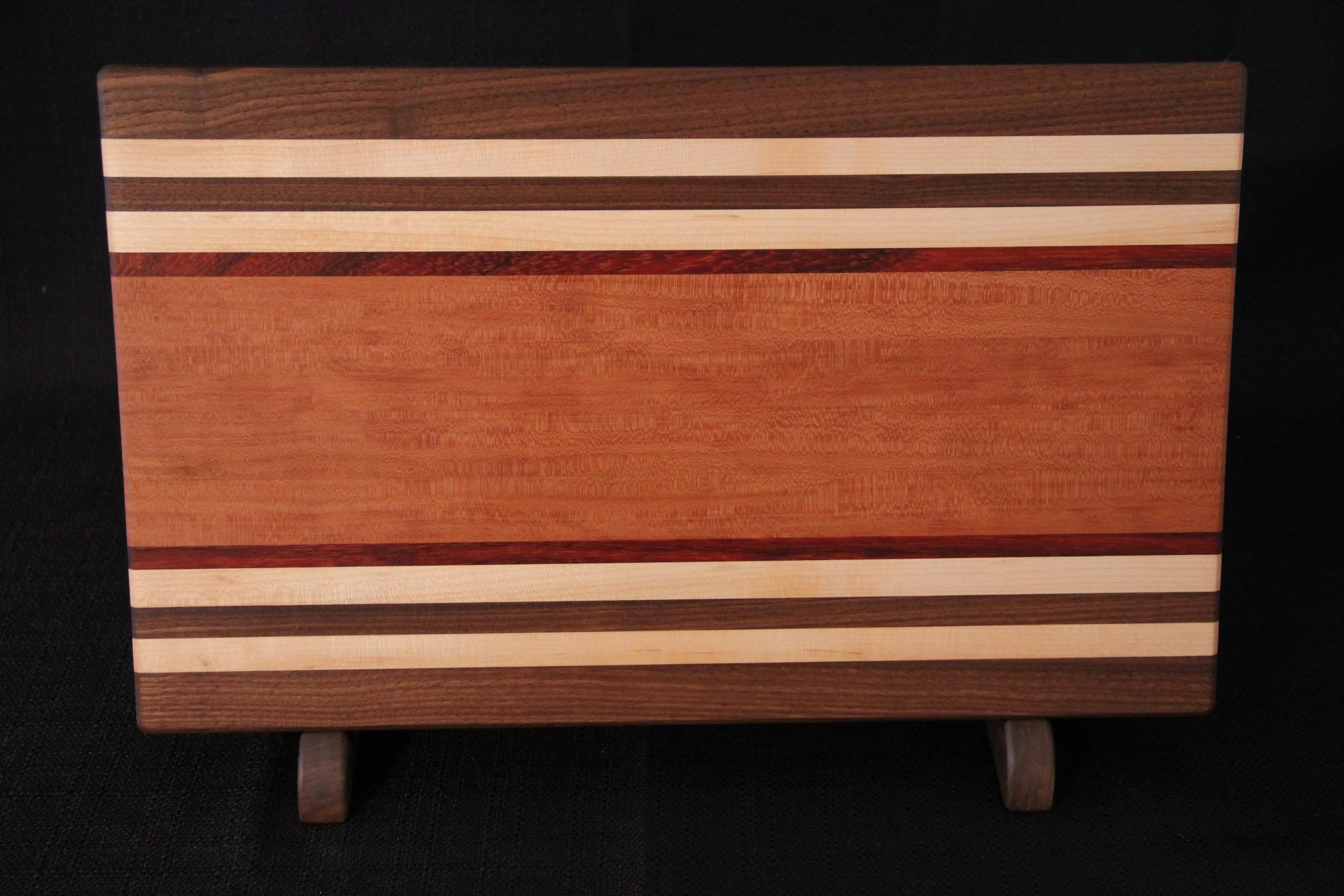 Walnut, Maple, Paduak, and Cherry