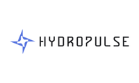 HydroPulse logo with blue water wave and lettering