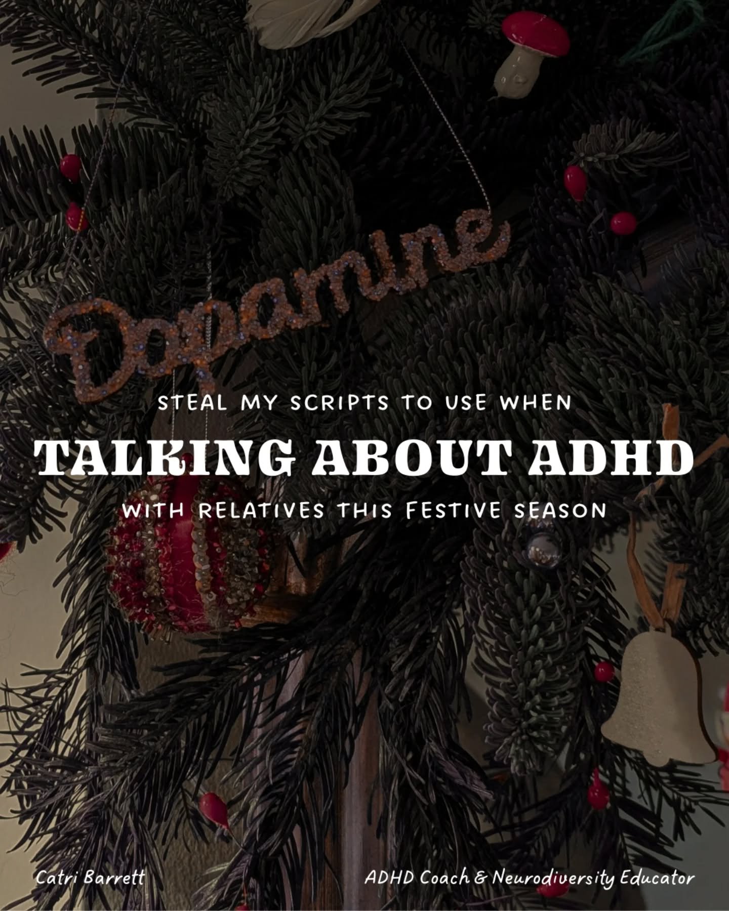 For those ☠️🫠 ADHD comments over Xmas.

let's be honest, handling comments and questions about ADHD over the festive season and get togethers can be challenging. With some comments well-meaning and others incredibly misonformed and damaging. 

I fin