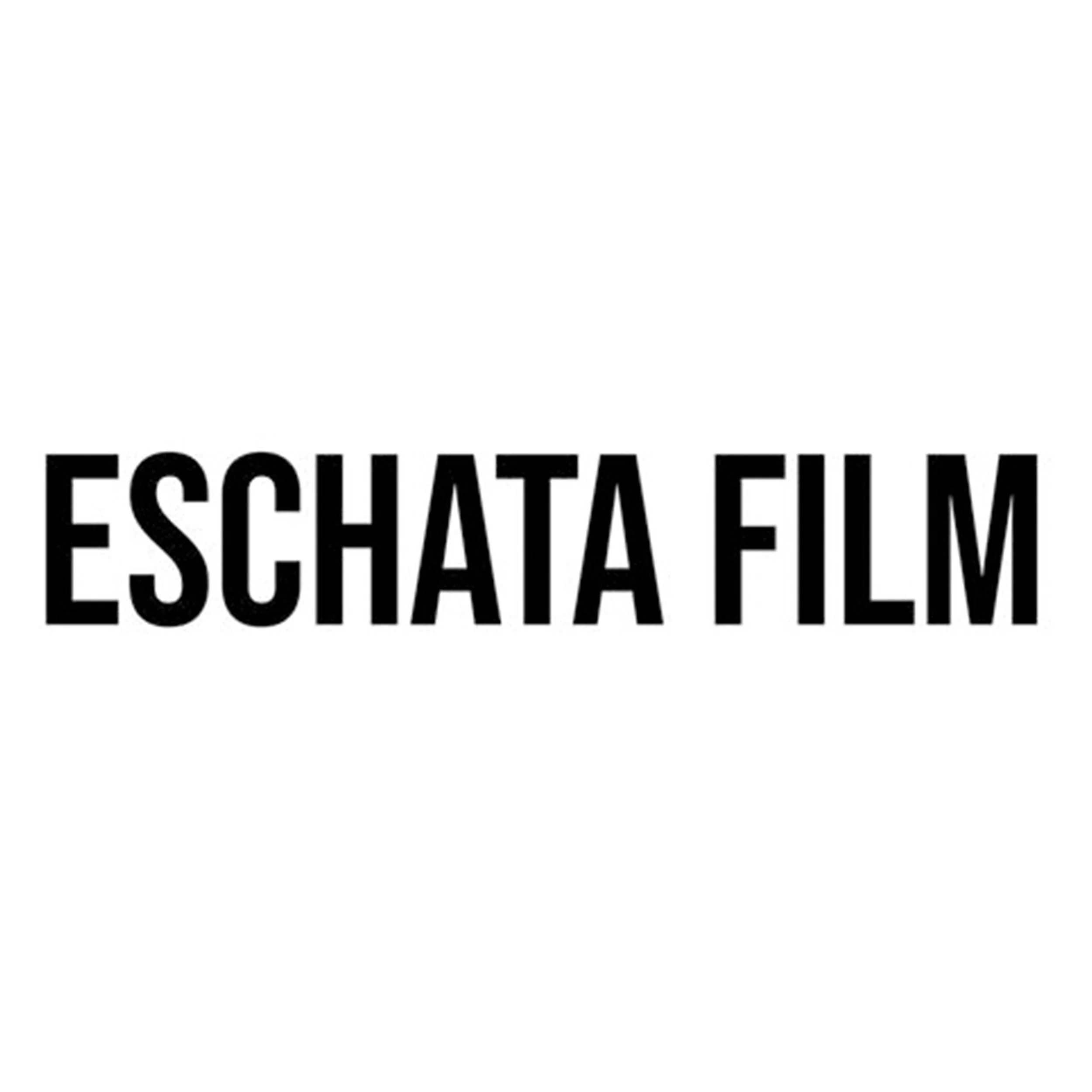 Eschata Film logo in black text on a white background.