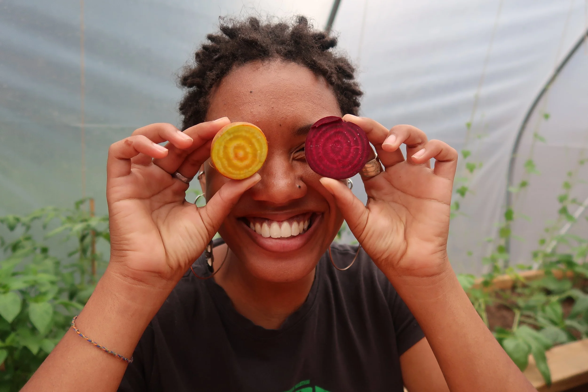 tallawah and homegrown beets at marianna's workshop