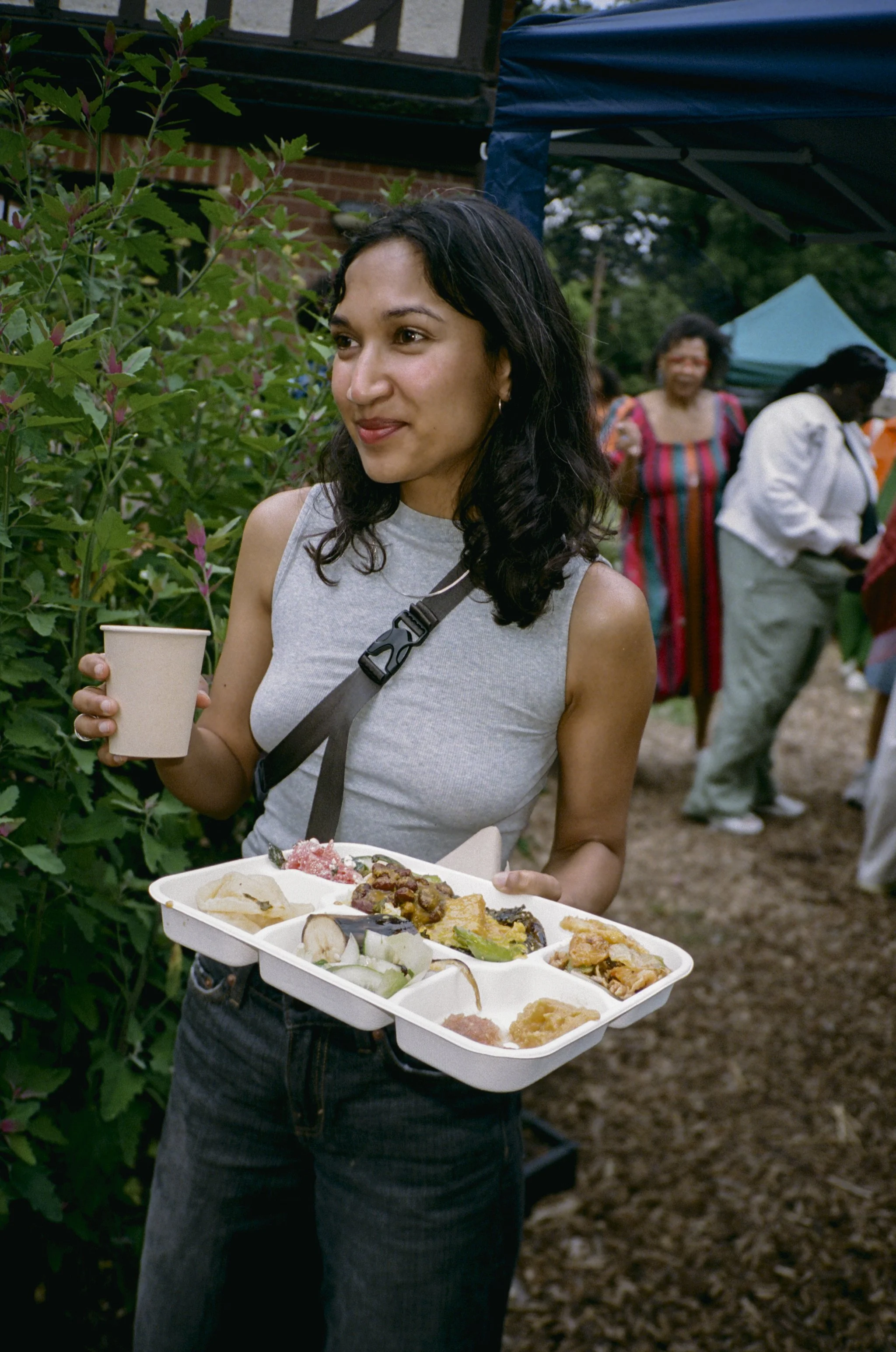 sharing food is at the heart of the garden.
photo by bardha krasqini 