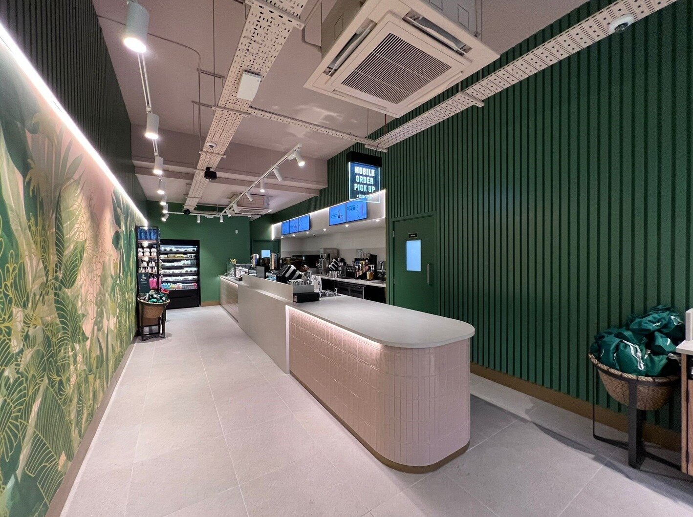 Great to have worked on this latest small store offering from #Starbucks that opened today in Earls Court Road; it's incredible what you can do with such a small narrow space.