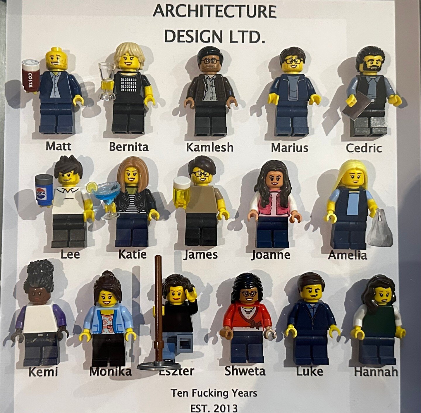 A massive thank you to all at Architecture Design for the best 10 year anniversary present I could ever wish for&hellip; the history of us in Lego 😎 Thank you to every single one of you who have helped to get us to where we are today, I couldn&rsquo