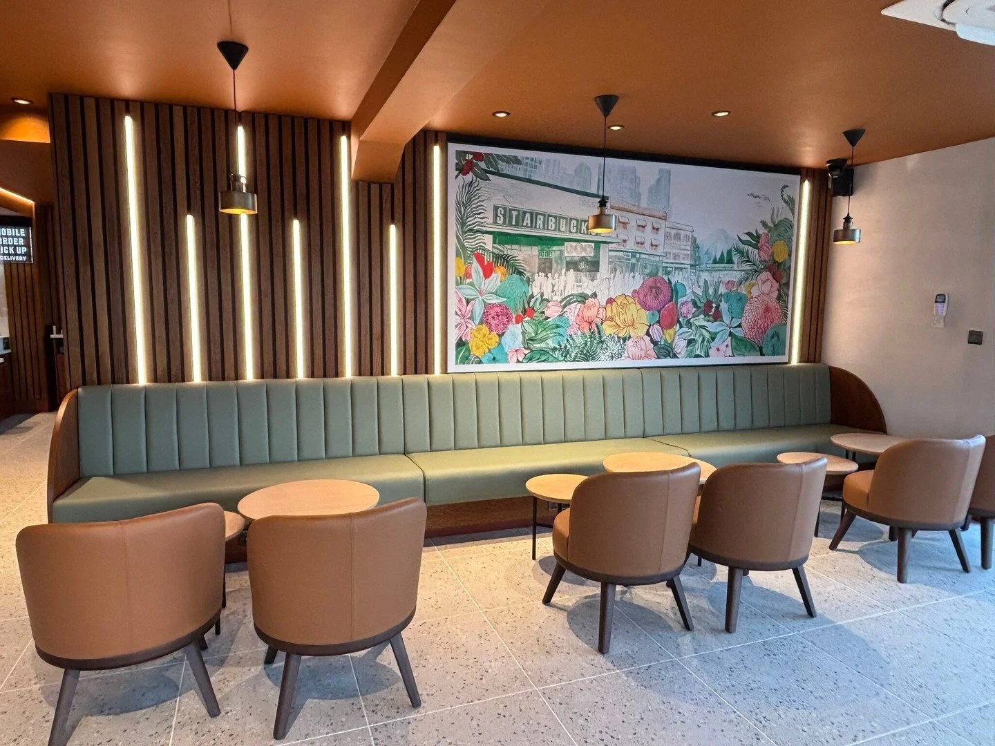 Latest opening for Starbucks with this drive-thru conversion at Lichfield from a former Arnold Clark showroom