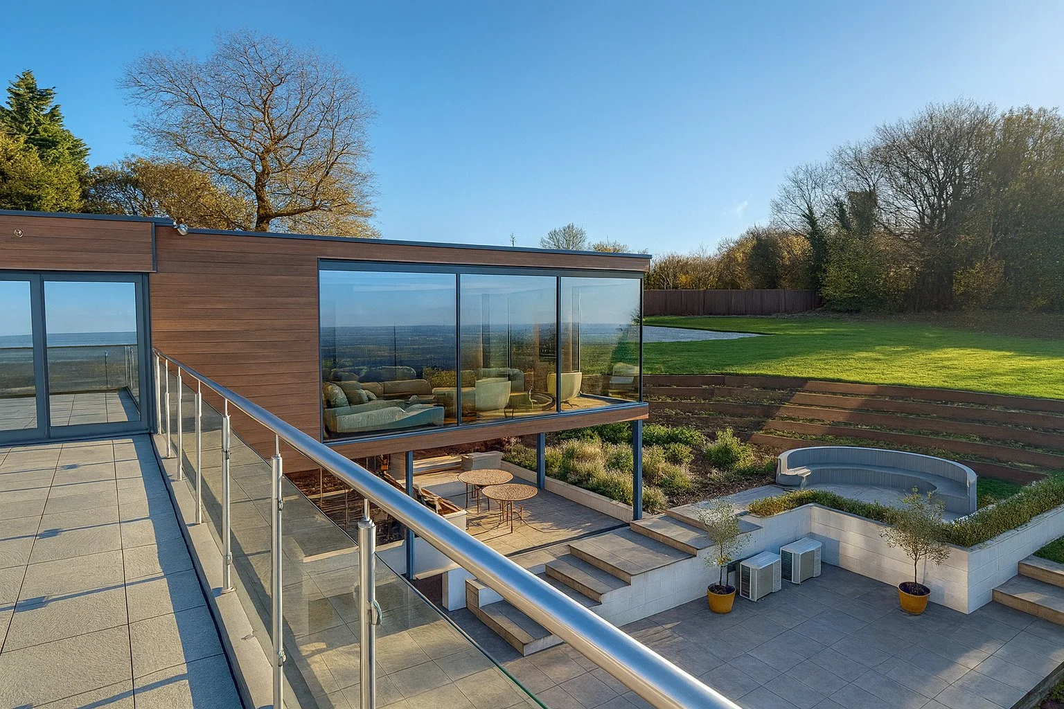 More from Blue Bell Hill! Perched atop the ridge of this hill with far-reaching views of the Kent countryside, this striking conversion transforms a former veterinary clinic into an exceptional modern family home. Our design strategically realigned t