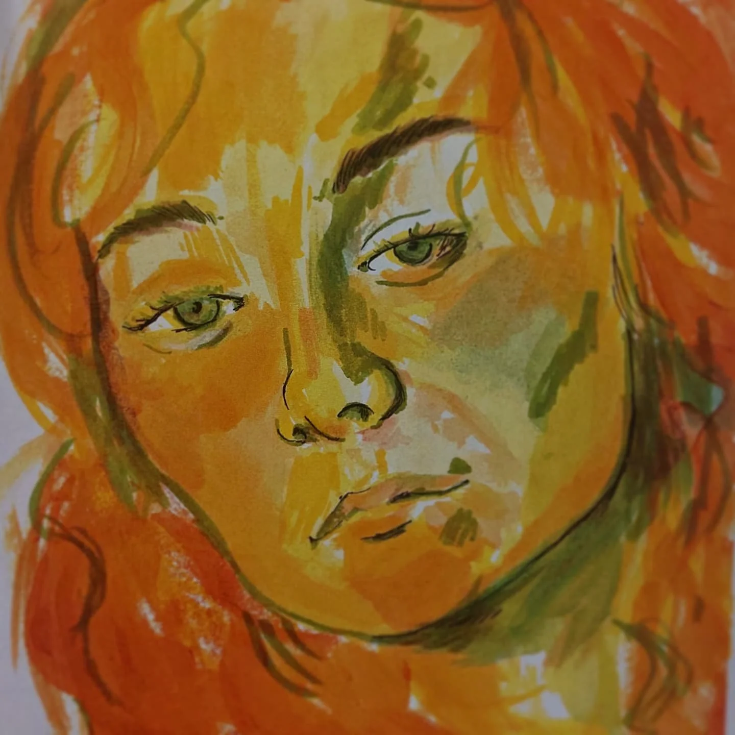 Froukje portret schetsbegin 💚🌼✨️