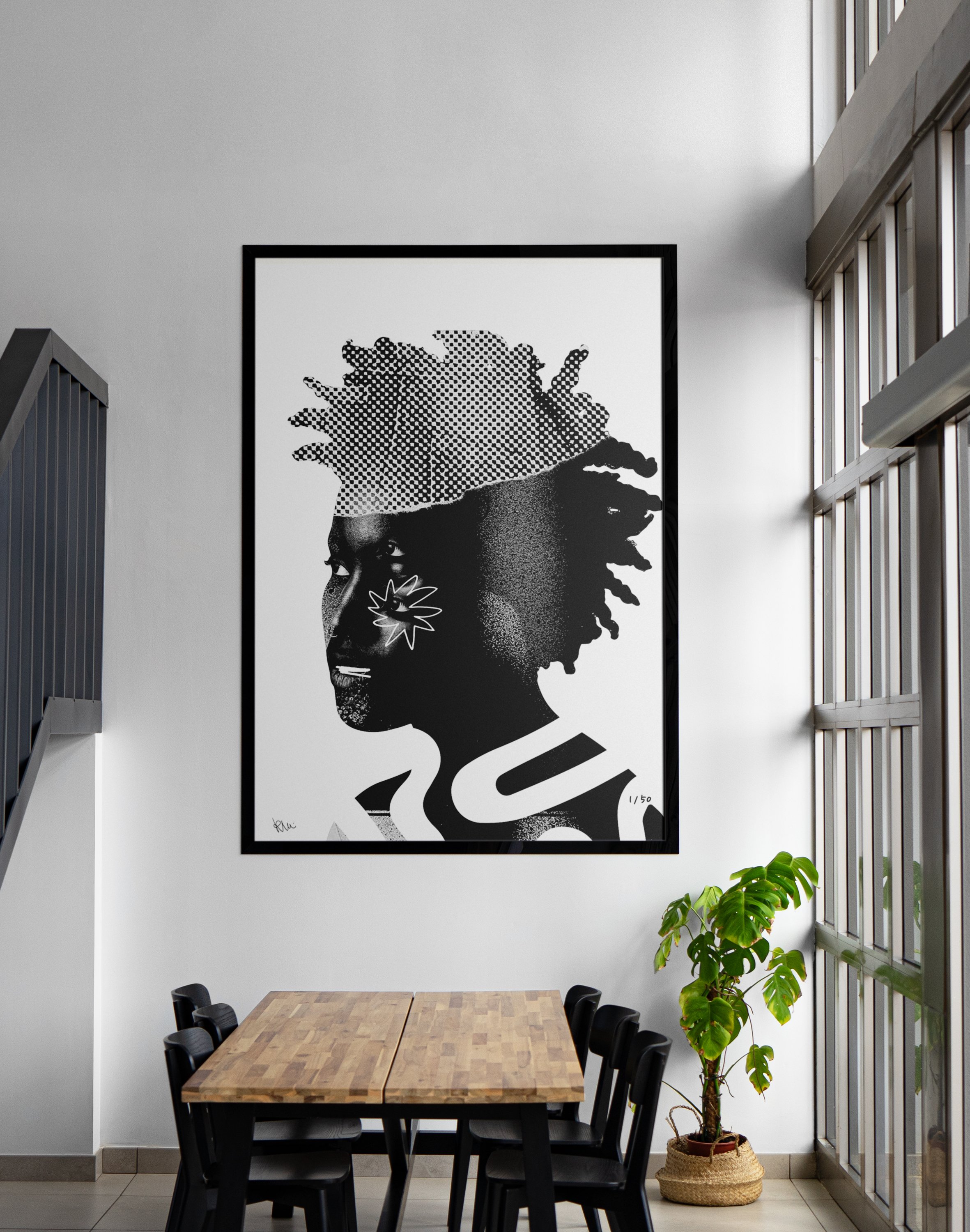 Free Poster in Living Room on Wall Mockup.jpg