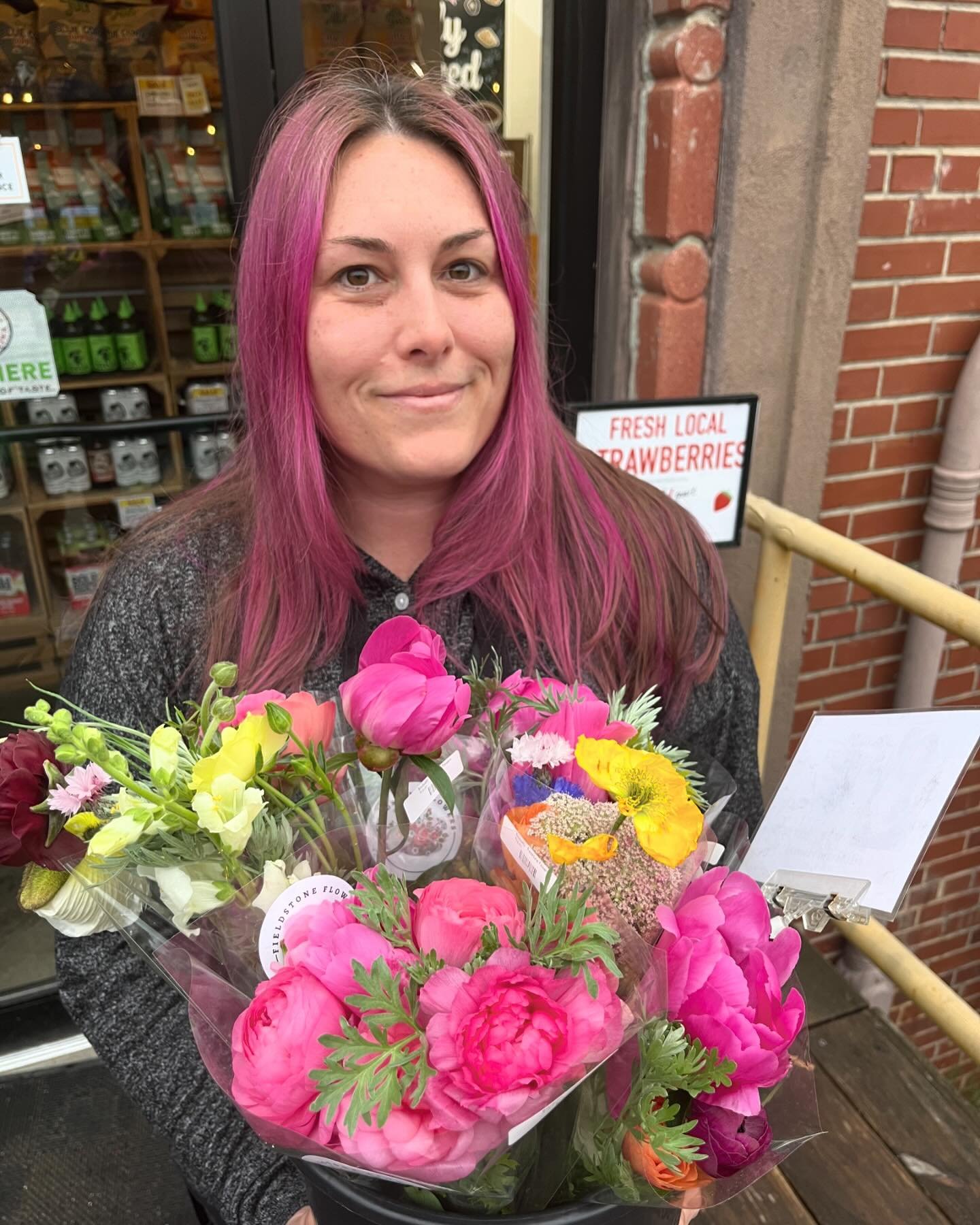 When your hair matches the florals.