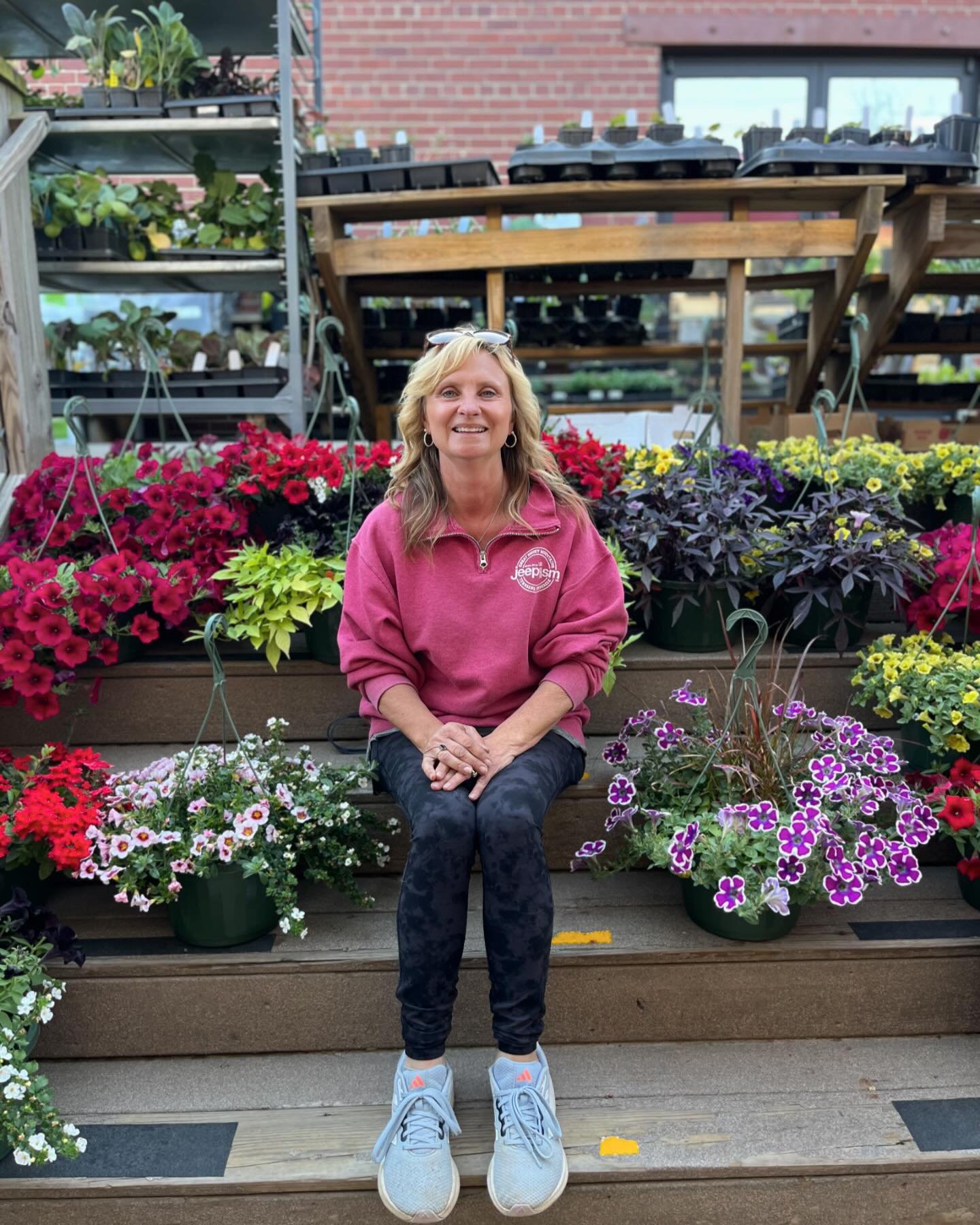 It looks like a jungle here! And we know why, it&rsquo;s in large part thanks to this lady right here! Angela from Stepping Stone just delivered beautiful starter plants and hanging plants, so grab your favorite vegetables and have some at your finge