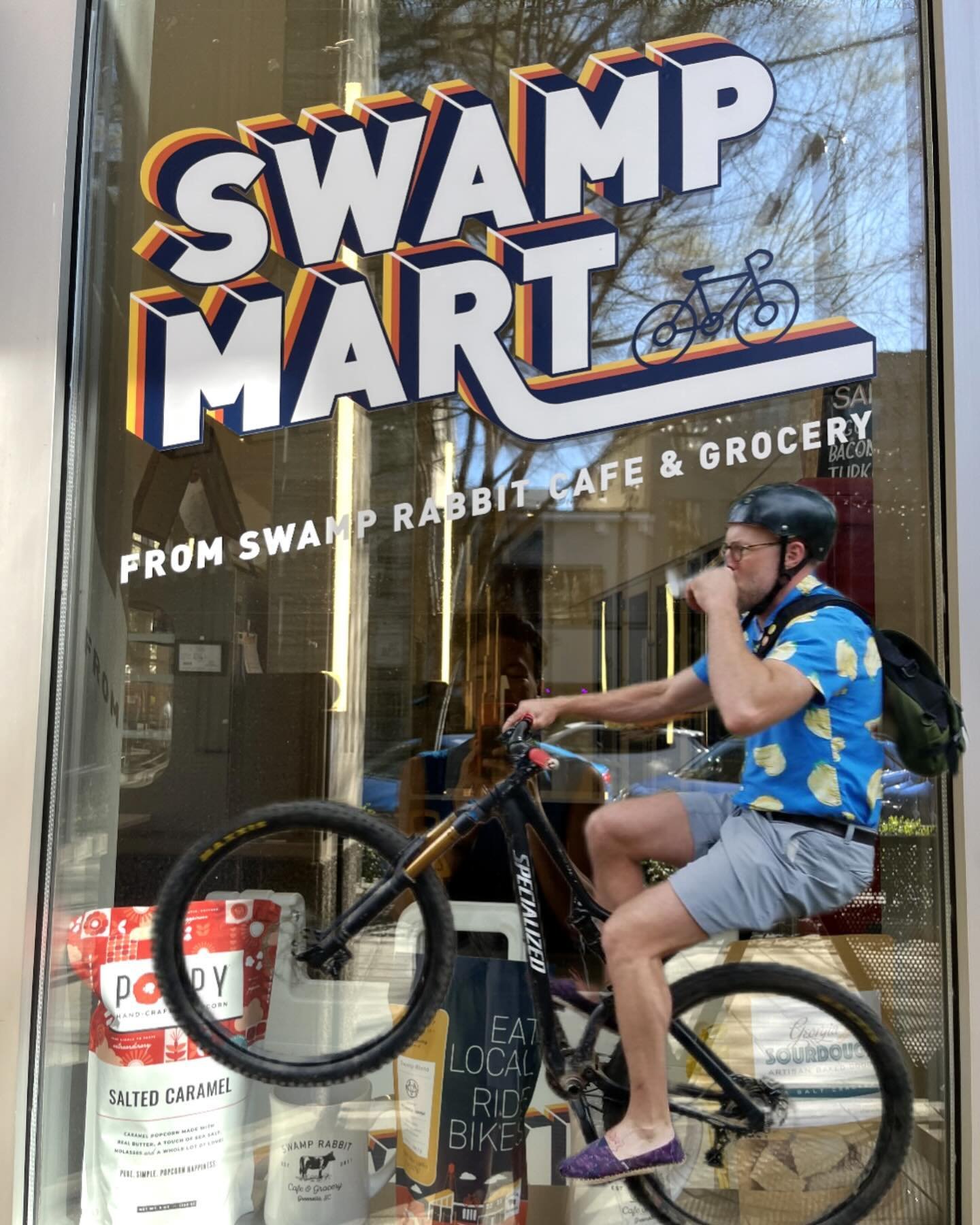 @swampmartgvl will stay open later today for the Greenville Cycling Classic today! Come visit us for refreshments! Probably on your bike because, you know, streets be closed.