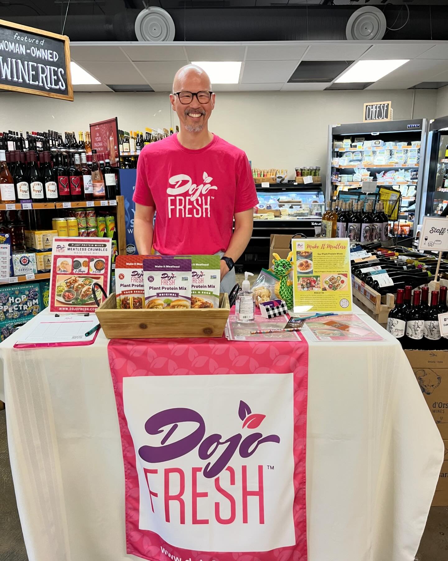 @dojofresh is here sampling today! Try their plant-based taco seasoned protein mix, perfect for your cinco shenanigans.