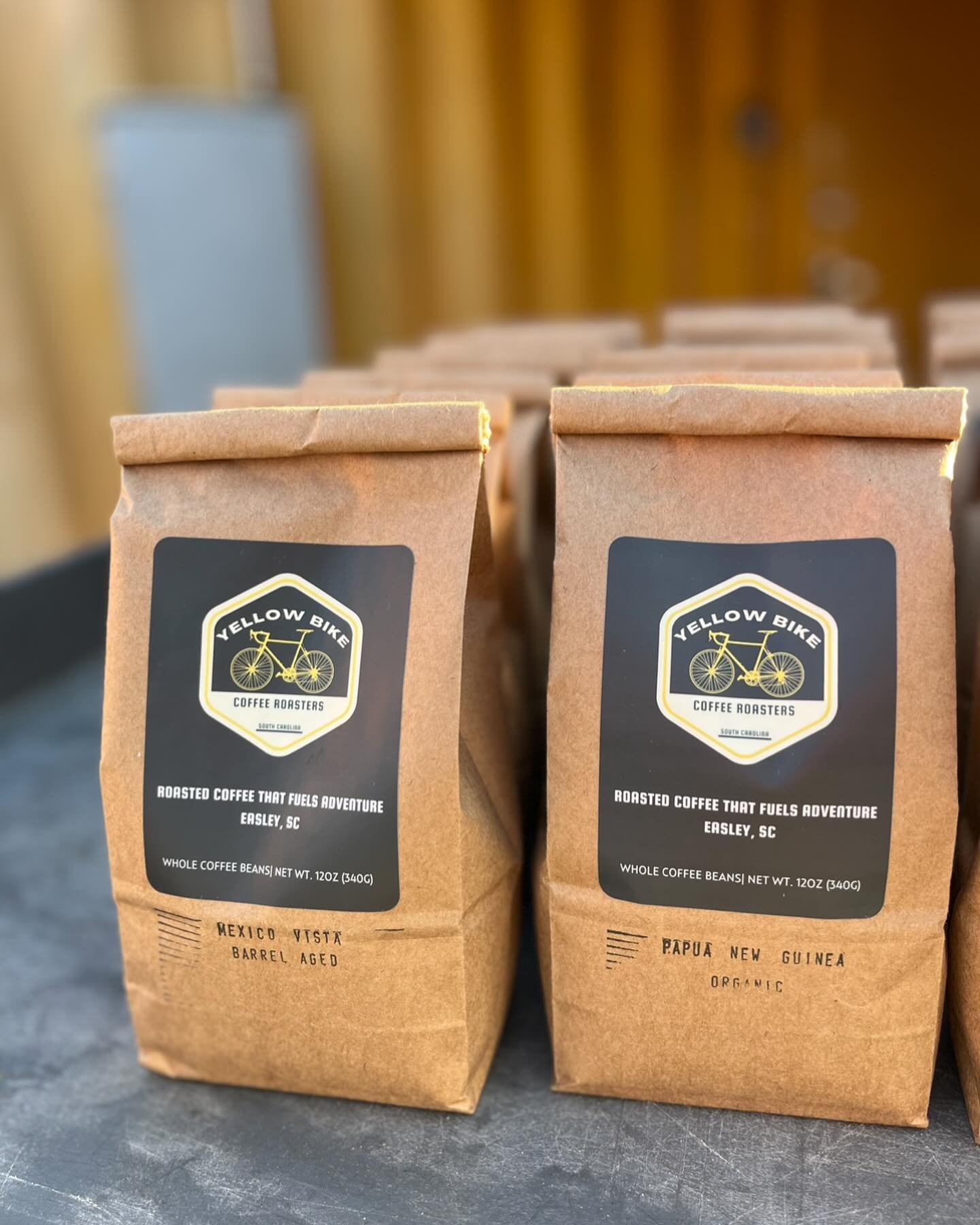 Bike month calls for bike coffees on sale. @yellowbikeroasters that is! On sale for all of May. We recommend their bourbon barrel beans and not only because it&rsquo;s fun to say! But it is.