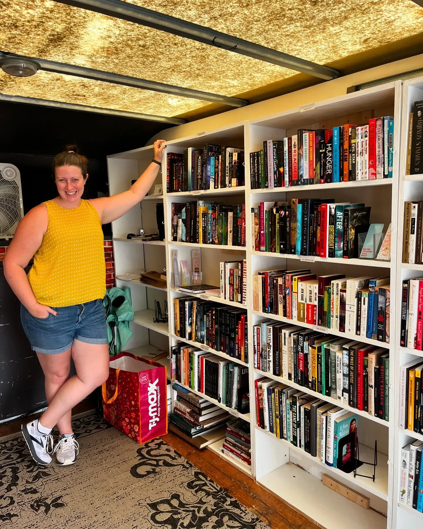 @tobereadgvl mobile book truck is here til 2 today! It&rsquo;s a great time to pick up a new book!