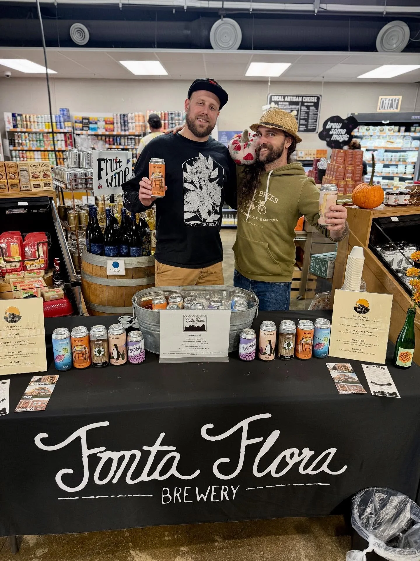 Tyler with @fontaflorabrew here sampling their seasonal brews until 6:00pm! You can&rsquo;t miss a taste of Supper Table - their sweet potato autumn ale. It&rsquo;s the perfect beer for enjoying around a fire or at your Thanksgiving feast!