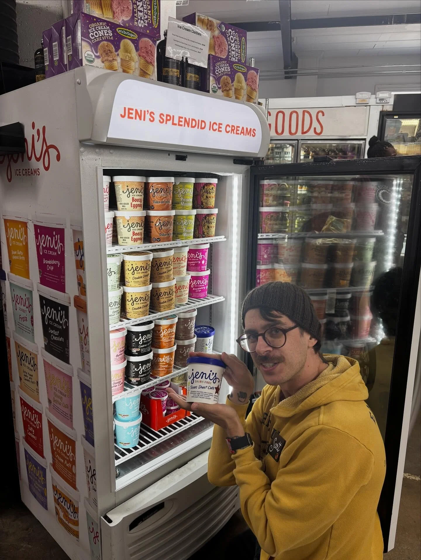 Just your favorite Soy Boy here to let you know, the @jenisicecreams dairy-free Texas Sheet Cake is so good, he can’t believe it’s not butter.