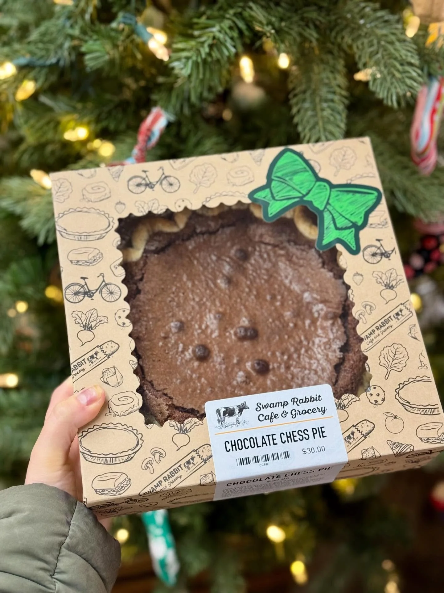 What&rsquo;s this under my tree?! Chocolate chess pie - the best gift ever. Preorder yours now and have the sweetest Christmas yet. Check out our full holiday preorder menu at the link in our bio.