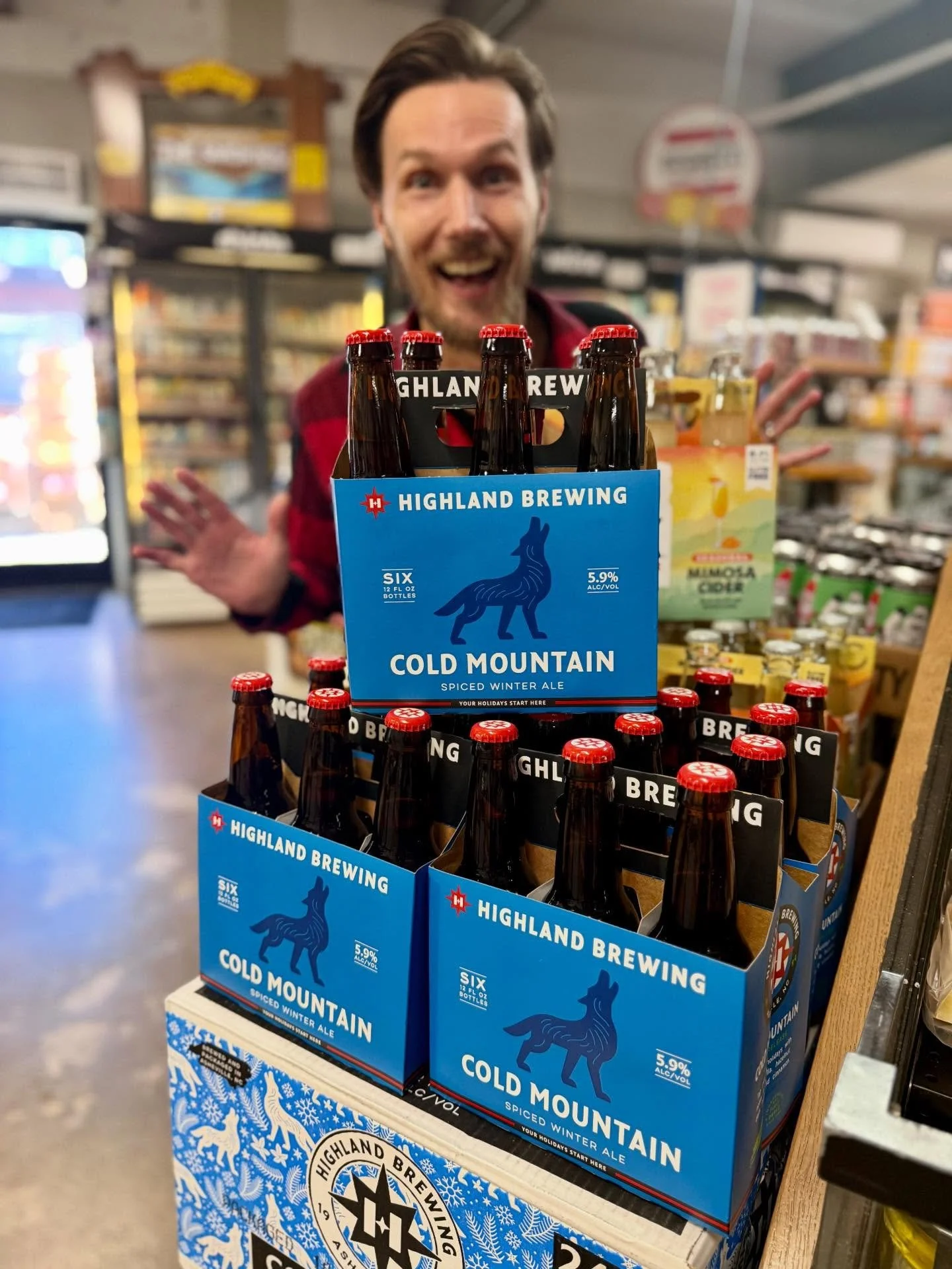 We&rsquo;re so excited that Neil is back! But not as excited as Neil is to have @highlandbrewing Cold Mountain back! We&rsquo;ve got a few more packs in, so get it while you can!