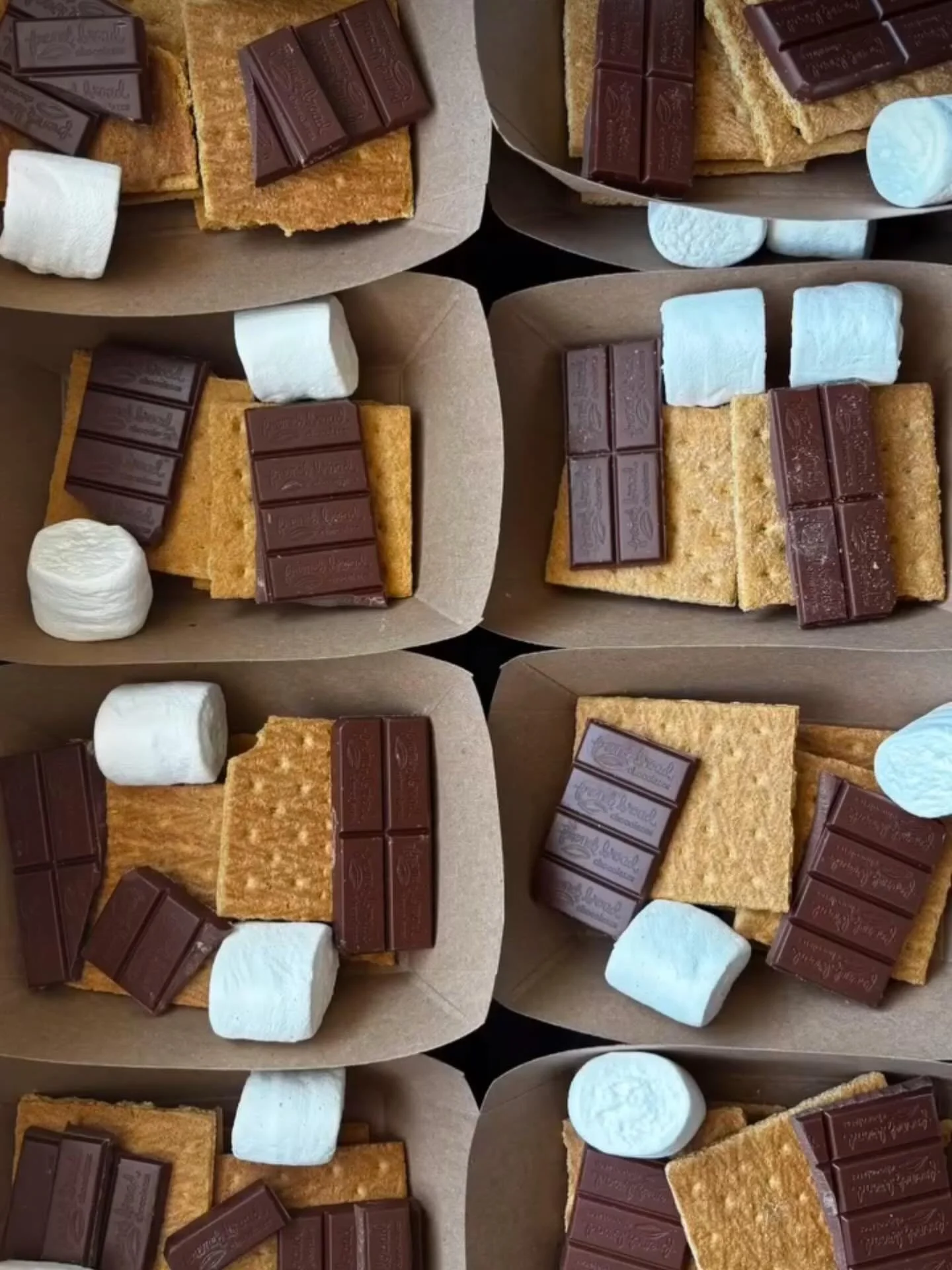 We actually are starting the fires. S&rsquo;mores Night is tomorrow from 4:00-7:00pm! Ooey gooey s&rsquo;mores aplenty! Featuring delicious @frenchbroadchocolate and @askinosie chocolate. Bring the whole fam for some fireside fun! Vegan &amp; GF opti