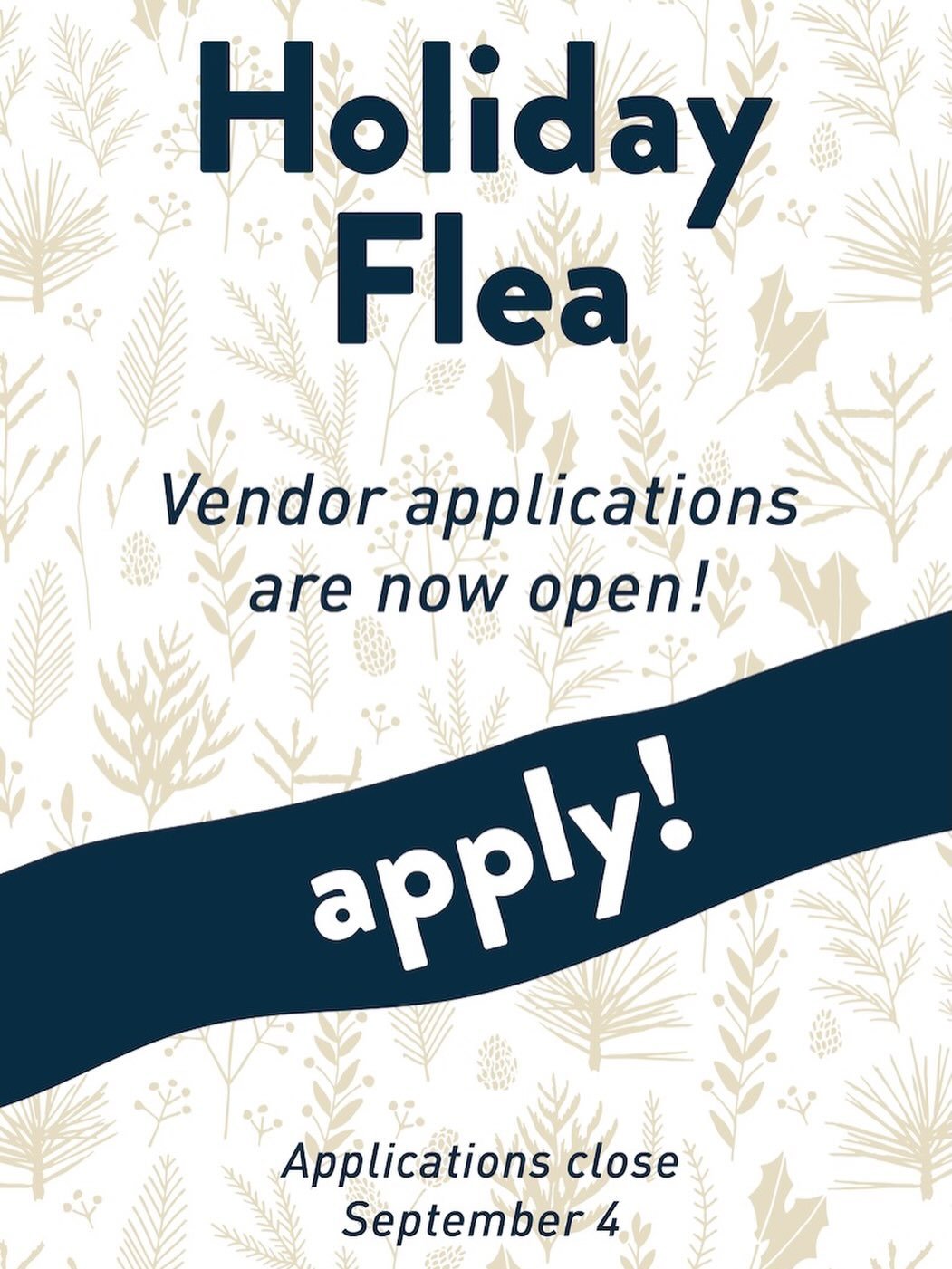 It&rsquo;s TIIIIIIIMMMME! Well, not quite holiday time, but it IS Flea application time! Calling local crafters, artists, and makers- Holiday Flea apps are now open! Link in bio! Apps close end of day September 4th.