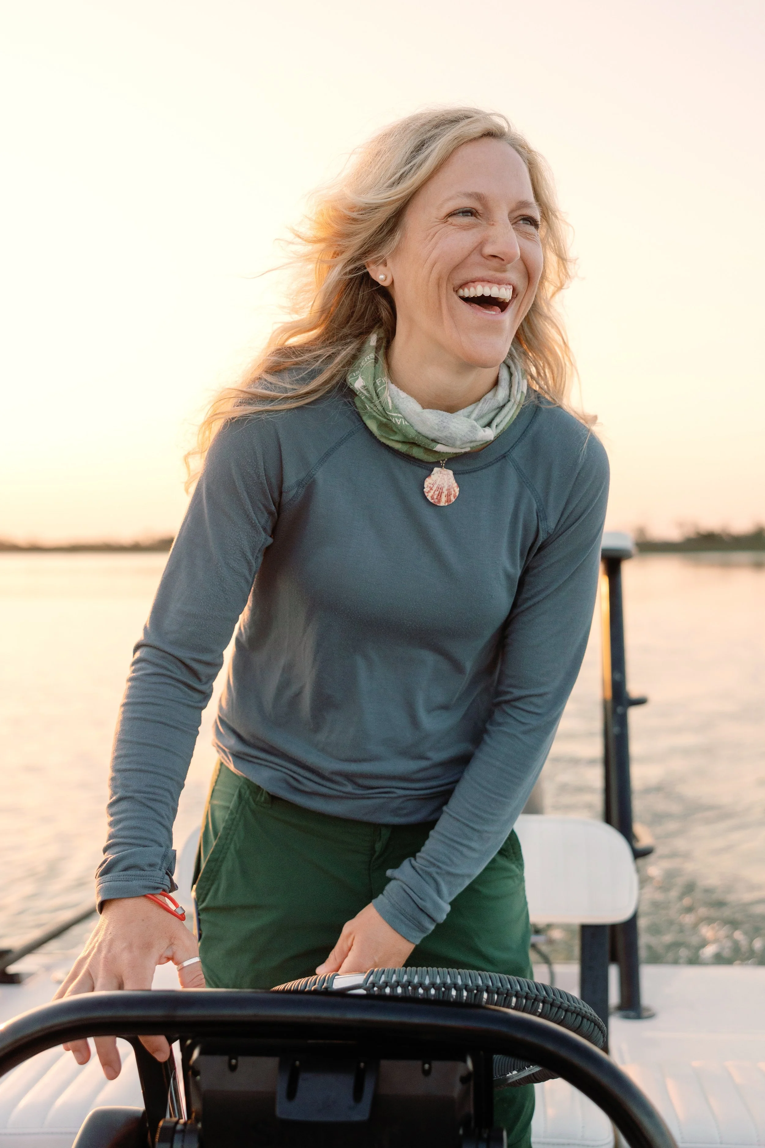 Headshot photo for Golden Girls Outdoors, a small business teaching boating skills to women. Charleston Branding Photoshoot.