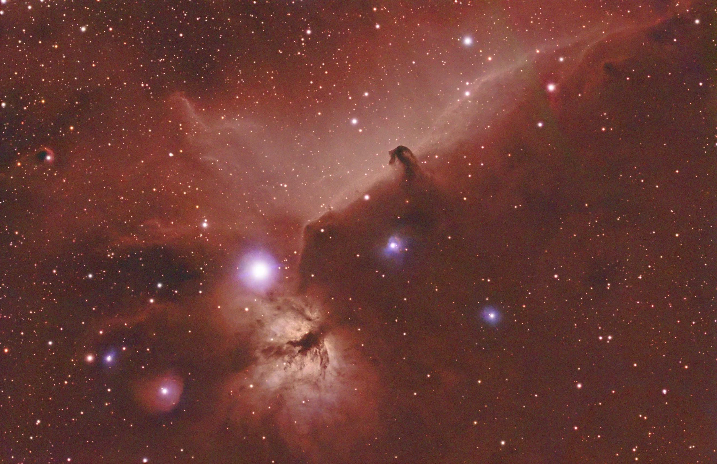 Flame and Horsehead Nebulae