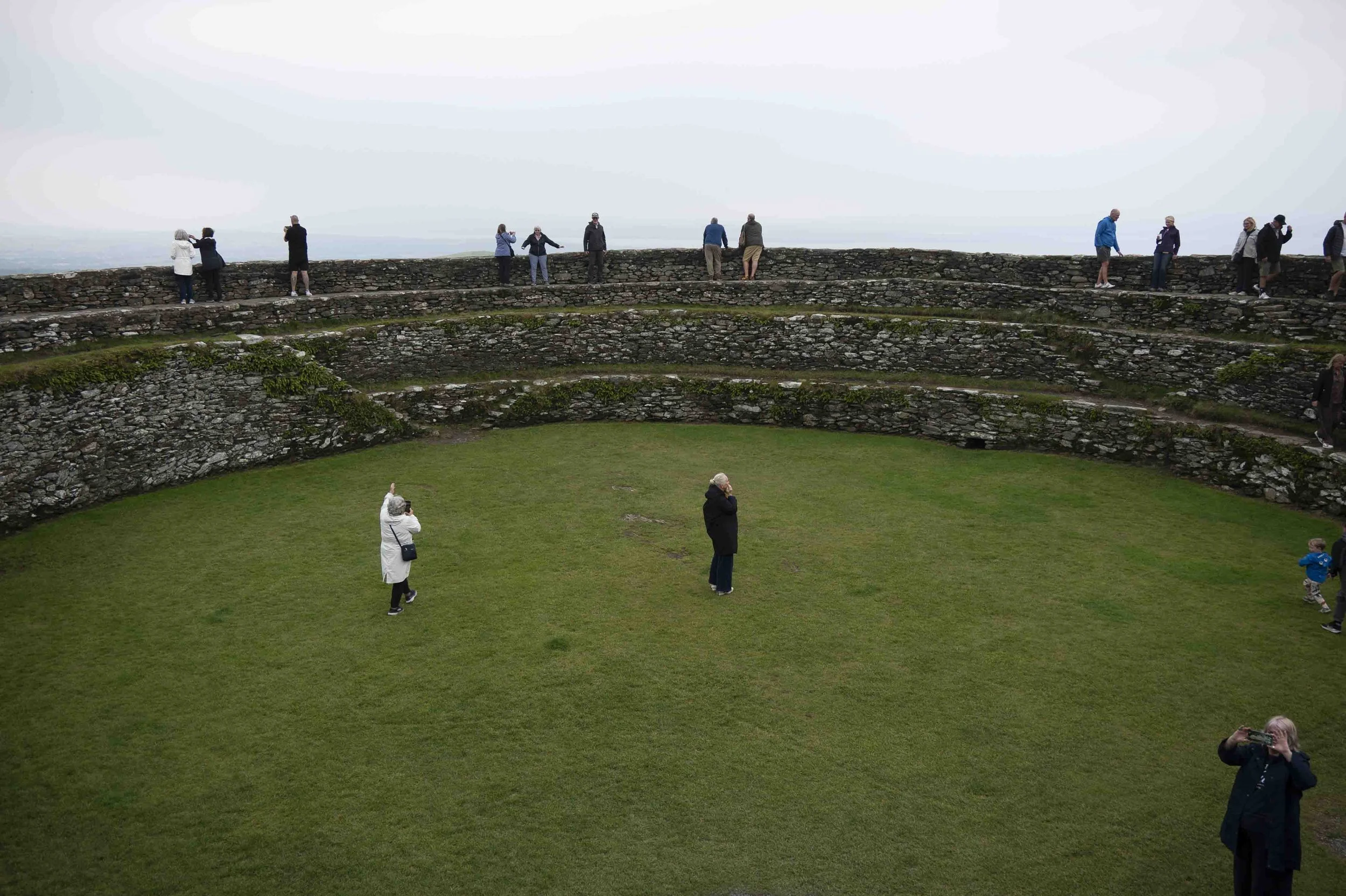 Grianán of Aileach, an ancient stone ring fort on a hill 10 miles outside of Derry, a hangout for young adults during the Troubles