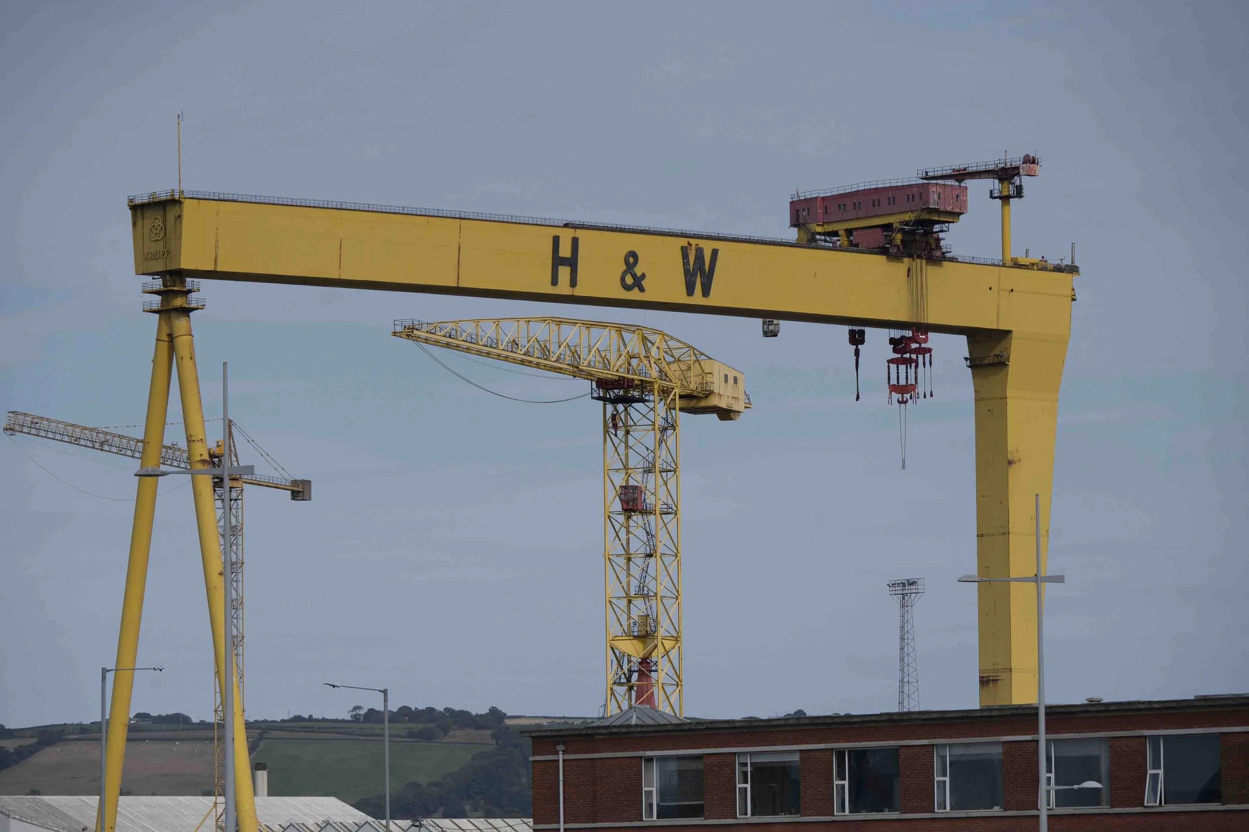 Goliath, one of two gigantic shipbuilding cranes near the site where the titanic was built