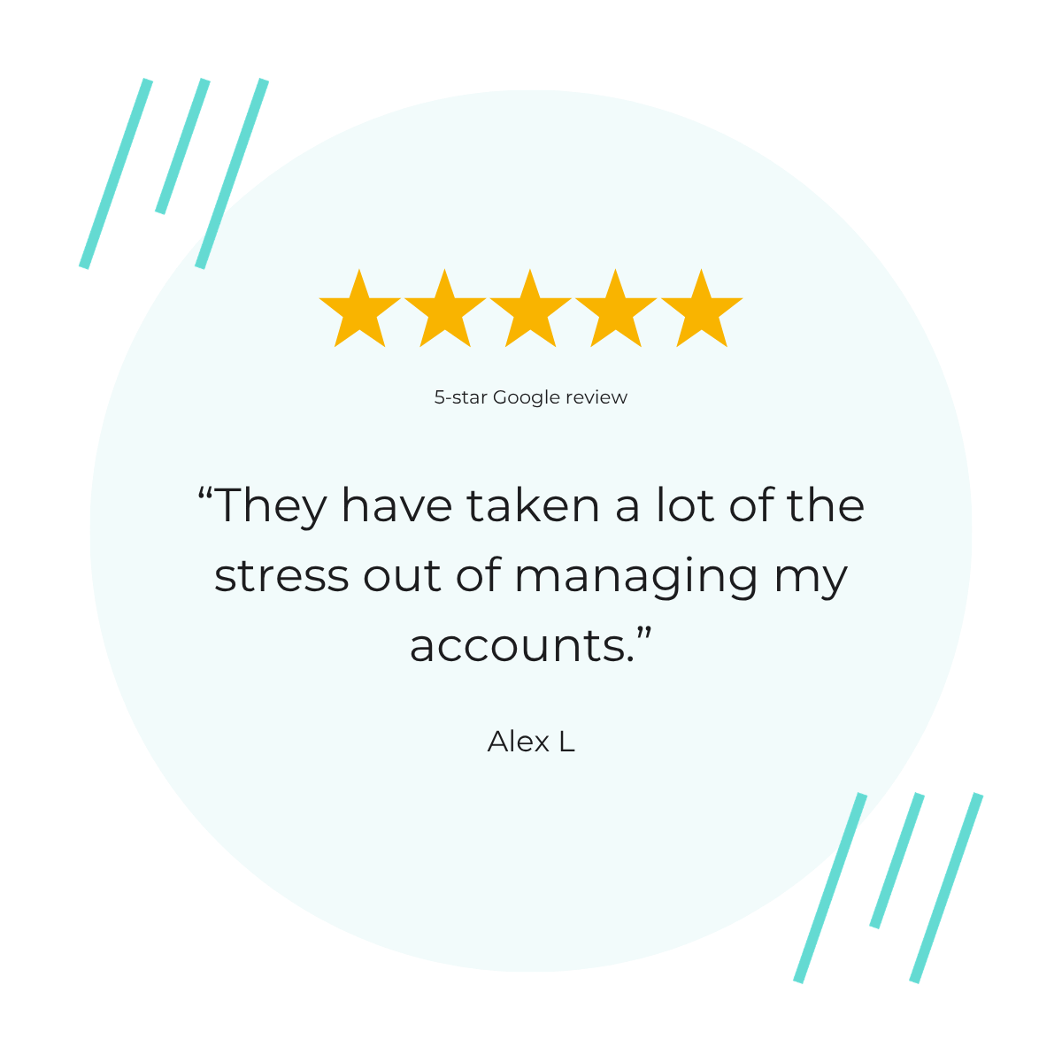 Alex. Testimonial. Motion Accountancy. Tunbridge Wells. Kent