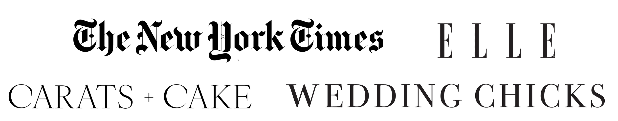 Featured in The New York Times, ELLE, Carats + Cake, and Wedding Chicks and more