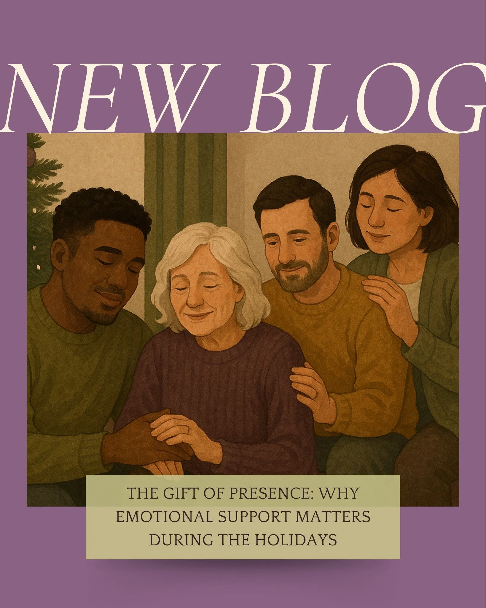 The holidays can feel tender for caregivers, grieving hearts, and anyone carrying more than others can see.
Sometimes the greatest gift we can offer is presence. A quiet moment. A gentle pause. A space to breathe.
Our latest blog shares why emotional